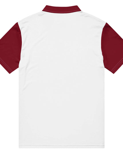 Maison Grozavu Sable Polo Mark — rear view showing the back panel construction and White colourway hemline detail