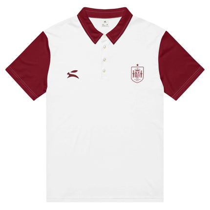Maison Grozavu Sable Polo Mark in White — front view showing the clean construction and premium fabric drape