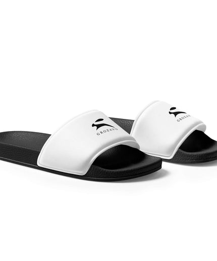 True Midnight Slides — right-side profile view showing the fitted silhouette and Black colourway from the side