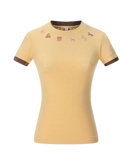 Maison Grozavu Ghost Tee Silhouette in neutral — front view showing the clean silhouette and premium fabric construction