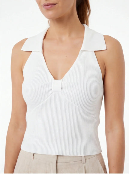 Urban-Chic Tanktop – aus luxuriösem Twill für eine urbane Ästhetik