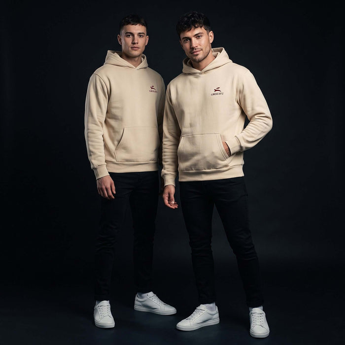Grozavu cotton face fleece hoodie in heavyweight cotton