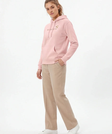 Front view of the Maison Grozavu Stark Chalk Hoodie in collection — showing the clean lines.
