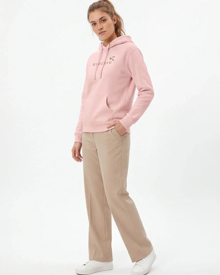Front view of the Maison Grozavu Stark Chalk Hoodie in collection — showing the clean lines.