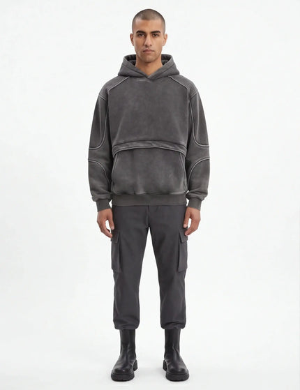 Sudadera con Capucha Esculpida Alta