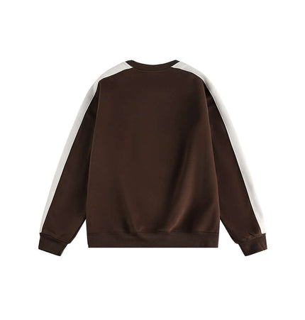 Back view of National Trend Retro Stripe Loose Shirt showcasing its relaxed fit and bold stripe design.