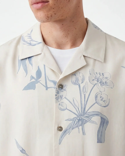 Elevated Quartz Shirt — three-quarter view showing the silhouette from the front-left angle in neutral