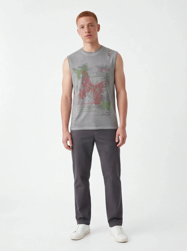 Dynamic Tank Top – from Egyptian Cotton for a Bold Silhouette