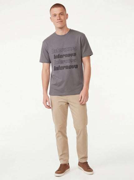 T-shirt a maniche corte di vestibilità essenziale metà