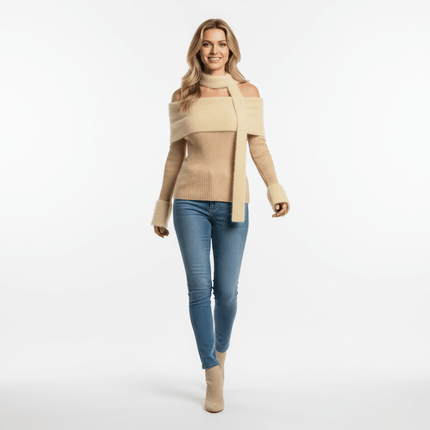 One Shoulder Long Sleeve Office Casual Top featuring a stylish off-shoulder design and comfy regular fit.