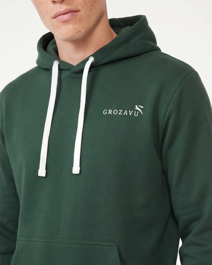 Front view of the Maison Grozavu Quiet Alabaster Crewneck in crewneck — showing the relaxed fit.