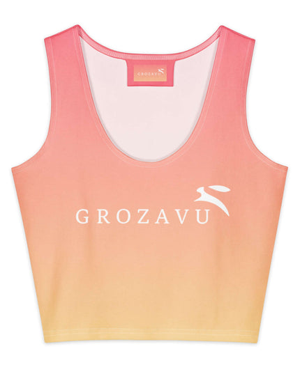 Front view of the Maison Grozavu Flint Crop Top Structure in fashion — showing the refined stitching.