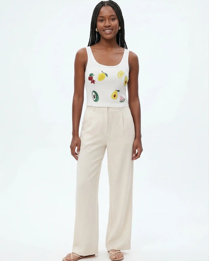 Archival Top - Clay Weave lifestyle image — the piece worn in context showing natural drape and proportions