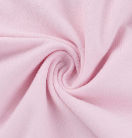 Close-up of smooth pink fabric showcasing lightweight material for Cross Print Crop TShirt - Slim Fit.