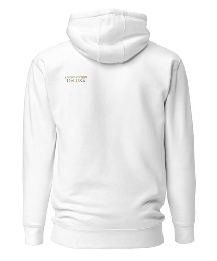 Rear view of the Maison Grozavu Stark Chalk Hoodie in collection — showing the effortless drape.