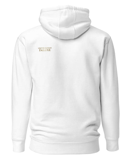 Rear view of the Maison Grozavu Stark Chalk Hoodie in collection — showing the effortless drape.