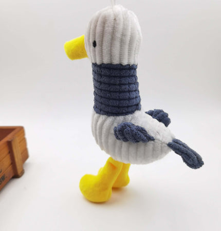 Plush Seagull Doll Bag Pendant Keychain featuring cute design and vibrant colors, perfect accessory for bags and keys.