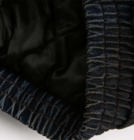 Pocket Detail Denim Cotton Jacket inner lining and cuff detail showcasing quality craftsmanship and comfort.