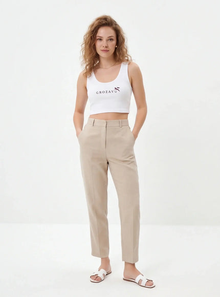 Crop Top Premium – da Cotone Supremo per una Presenza Forte