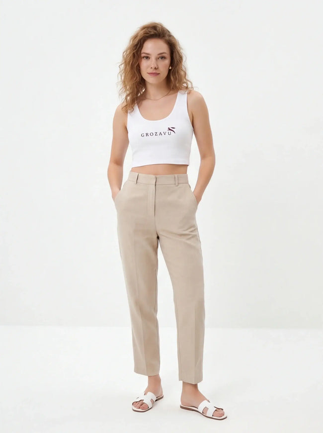 Crop Top Premium – da Cotone Supremo per una Presenza Forte