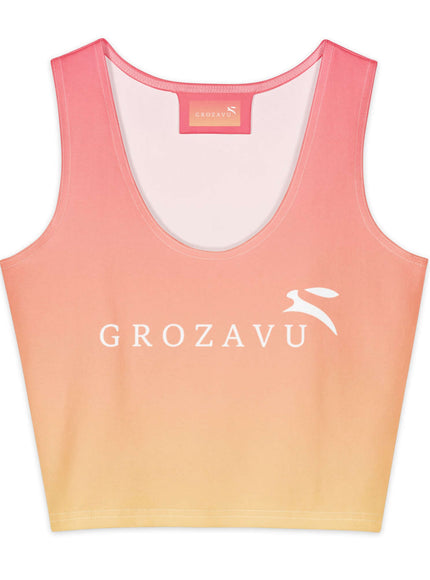 boxy crop top with Grozavu logo