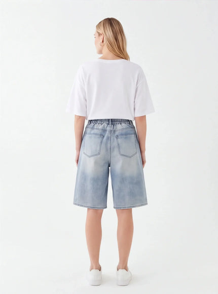 Shorts Relajados – con Textura Fina para una Estética Urbana
