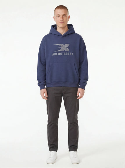 Hoodie épais à impression lettre Essential Fit