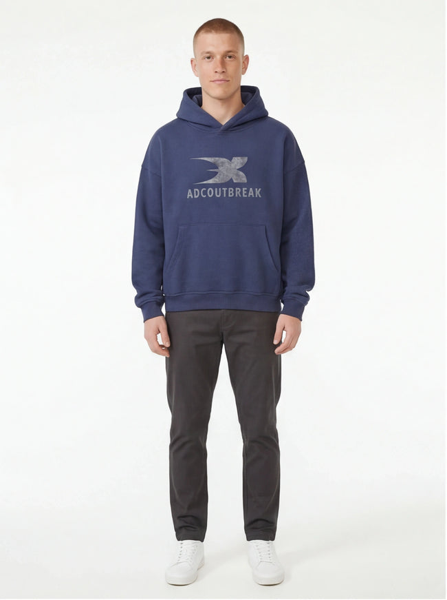 Essential Fit Letter Print d Hoodie Thickened