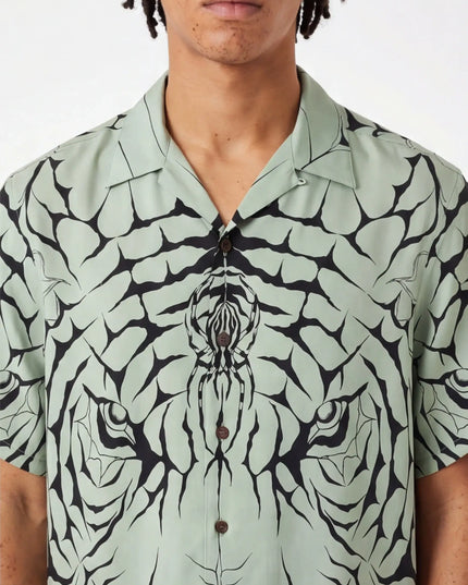 Maison Grozavu Concrete Shirt Structure in signature tone — front view showing the structured collar construction