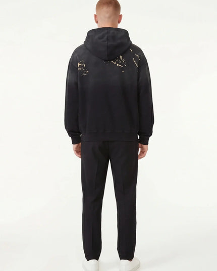 Maison Grozavu Modern Alabaster Hoodie in signature tone — front view showing the premium woven texture