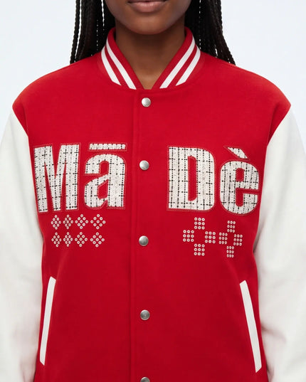 Front view of the Maison Grozavu Midnight Jacket Weave in jacket — showing the effortless drape.