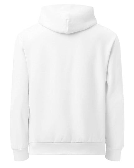 Rear view of the Maison Grozavu Archival Ecru Hoodie in hoodie — showing the structural collar.