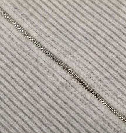 Retro Cardigan Sweater - Loose Fit close-up of fabric texture and details.
