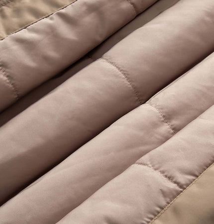 Close-up of the fabric layers of the Retro Flight Jacket – Oversized showcasing its soft texture and lightweight design.