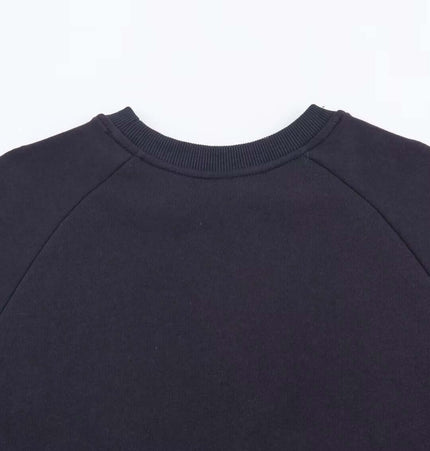 close-up view of the neckline of the Retro Printed Pullover Hoodie – Loose Fit