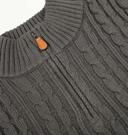 Retro Wool Sweater - Loose Fit featuring a textured knit design and high neck for warmth and style.
