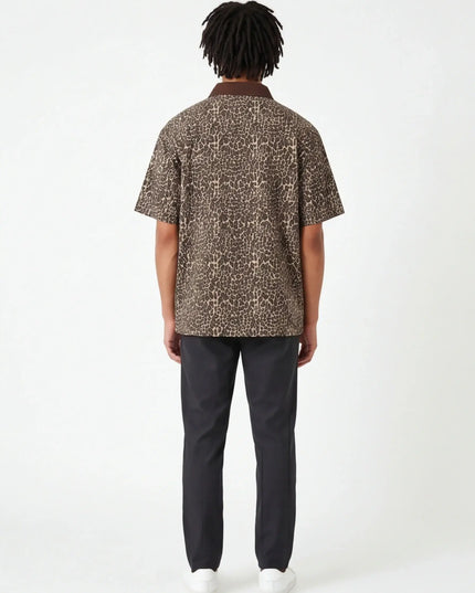 Maison Grozavu Lightweight Shirt - Graphite Profile in signature tone — front view showing the premium woven texture
