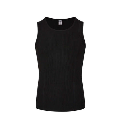 Ribbed Slim Fit Tank Top – Sculpted Waist in black with a sleek ribbed texture for everyday versatility.