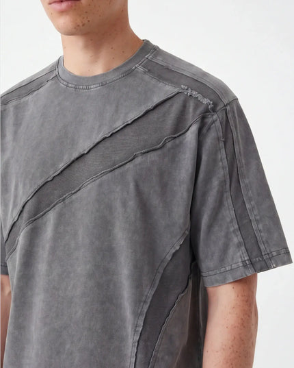 Front view of the Maison Grozavu Ivory Tee Structure in shirt — showing the sleek silhouette.