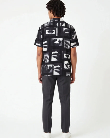 Maison Grozavu Crafted Ecru Shirt in signature tone — front view showing the premium woven texture