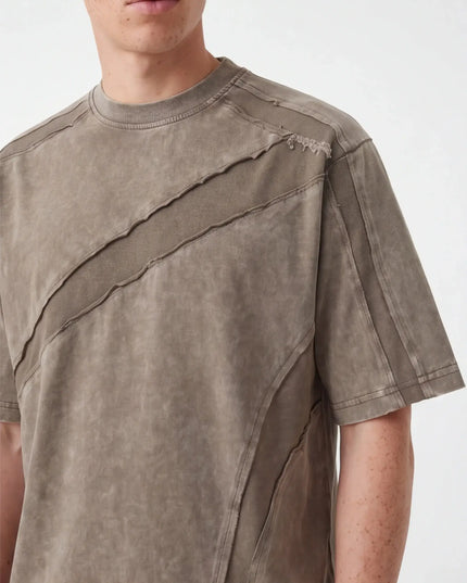 Front view of the Maison Grozavu Ivory Tee Structure in shirt — showing the sophisticated hardware.