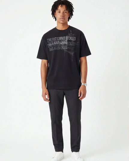 Maison Grozavu Formidable Onyx Top in black — front view showing the seamless shoulder transition