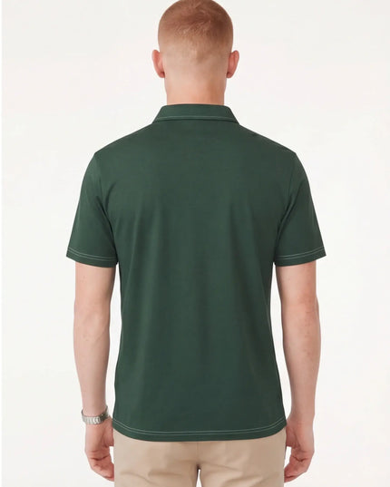 Rear view of the Maison Grozavu Architectural Phantom Top in top — showing the refined stitching.