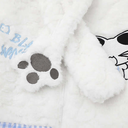 Sherpa Cotton Winter Jacket - Loose Fit featuring soft sherpa lining and cute cartoon details