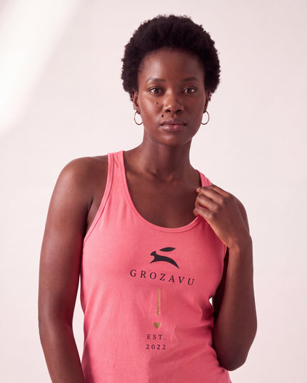 Tank Liviano de Hueso — Rosa Fucsia — Rosa Fucsia — detail