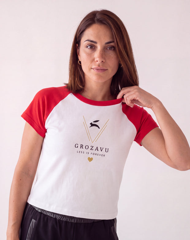 Camiseta de Obsidiana — Blanco/Negro — Blanco/Rojo — detail