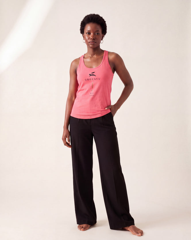 Tank Liviano de Hueso — Rosa Fucsia — Rosa Fucsia — full_front