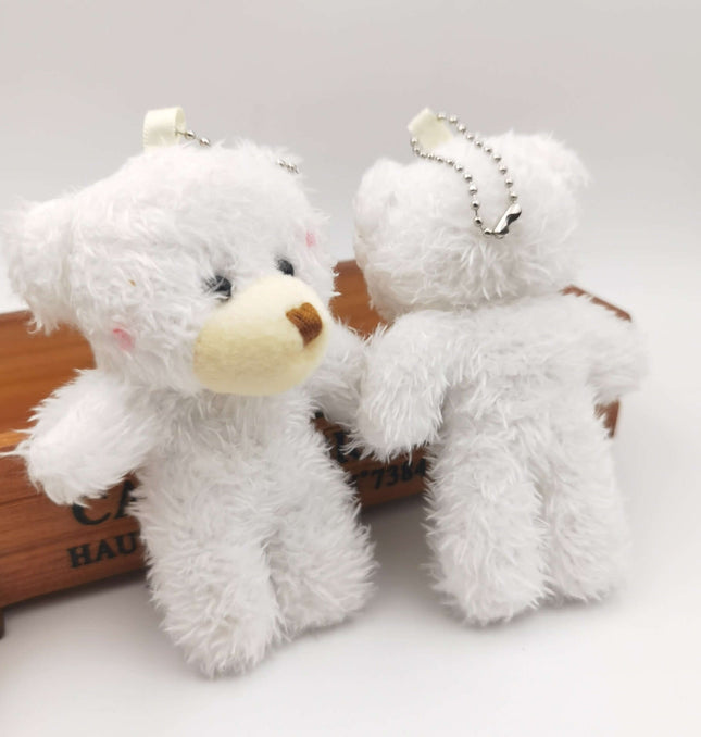 Shy Blush Bear Plush Keychain featuring a cute blushing bear design, perfect for bags, keys, or as a gift.