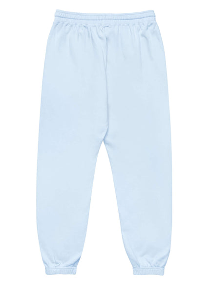 Model wearing relaxed heavyweight sweatpants by Grozavu