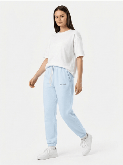 Back view of relaxed heavyweight sweatpants by Grozavu